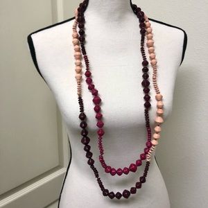 Noonday Plum Rope Paper Bead Necklace